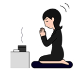4.合掌したら一礼し、数歩後ろに下がり、遺族と僧侶に一礼して自席に戻ります。